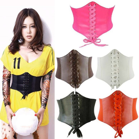 2022 Corset Large Pu En Cuir Minceur ceintures de corps pour les femmes Élastique Haute ceinturons cinto sobretudo féminin femme ceinture fajas ► Photo 1/6