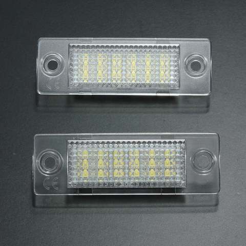 2x LED numéro plaque d'immatriculation lampe lumineuse pour VW Transporter T5 Multivan Caravelle Eurovan Passat Caddy Touran Golf Jetta Skoda ► Photo 1/6