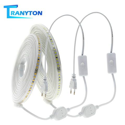 AC220V LED bande 4040 haute luminosité 120LED s/m extérieur intérieur éclairage décoratif blanc/blanc chaud/blanc neutre ampoules LED ► Photo 1/6