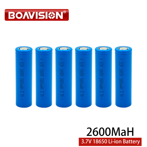 Batterie Lithium-Ion Rechargeable, 18650 Mah, 2600 V, capacité réelle pour appareil photo à énergie solaire, 3.7 ► Photo 1/5