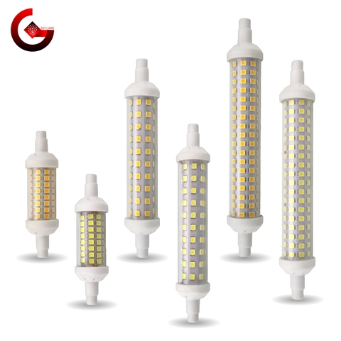 Ampoule LED R7S, 78mm, 6w, 118mm, 9w, 135mm, 12w, Tube SMD 2835, lampe de remplacement, lampe halogène en épis de maïs, 220V ► Photo 1/6