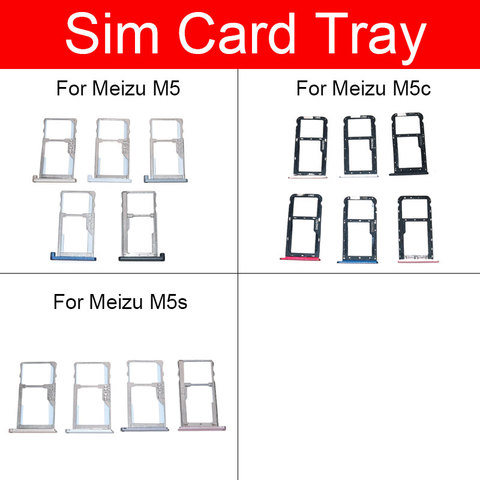 Support de plateau de carte SIM Meizu Meilan, breloque bleue M5 M5c M5s M611A M611H, adaptateur de fente de carte Micro Sim, pièces de réparation ► Photo 1/6