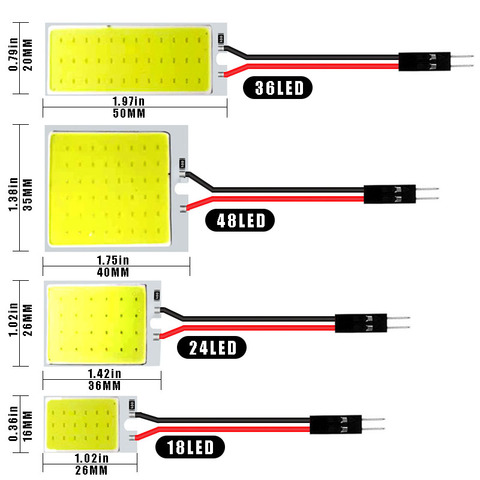 1 pièces C5W voiture w5w LED COB ampoule intérieur liseuse Festoon 168 Auto dôme plaque d'immatriculation bagages coffre lampe 31mm 36mm 39mm 42mm ► Photo 1/6