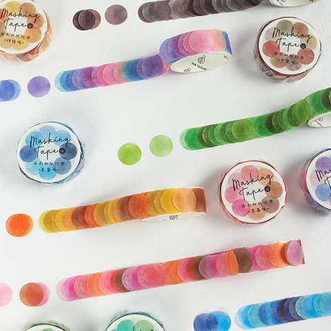 Rouleau de Stickers à points colorés, 100 pièces/rouleau, bande Washi, autocollants ronds à points pour journal intime planificateur, Scrapbooking, décoratif, DIY bricolage ► Photo 1/5