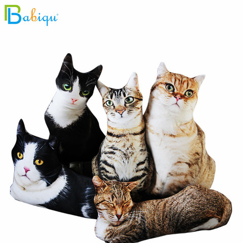 Peluche chat 3D réaliste 50cm, poupée douce, Simulation de sommeil, oreiller de canapé, coussin de dessin animé, cadeau de décoration pour la maison ► Photo 1/6