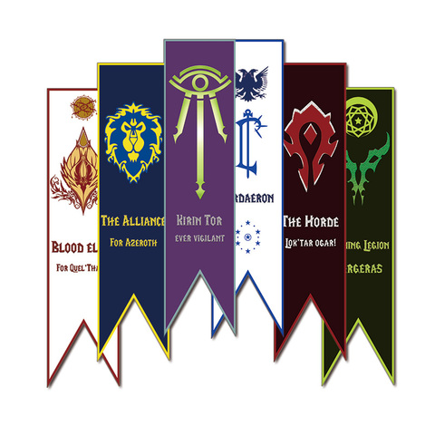 Banderoles pour décoration de chambre, haute qualité, bannière en satin, drapeaux elves lordaeron de l'alliance de sang ► Photo 1/6