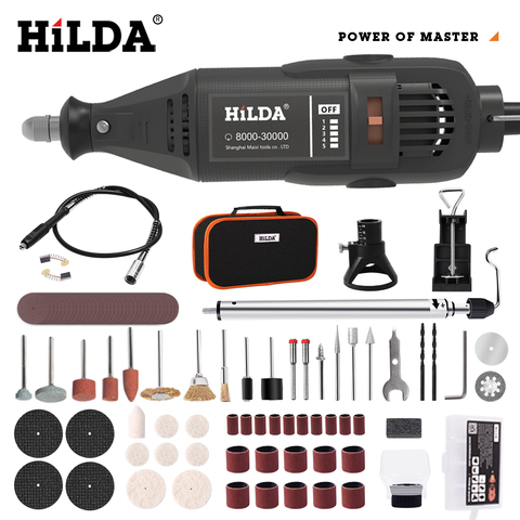 HILDA – perceuse électrique, broyeur Dremel, graveur, stylo, broyeur, Mini perceuse, outil rotatif électrique, rectifieuse, accessoires Dremel ► Photo 1/6