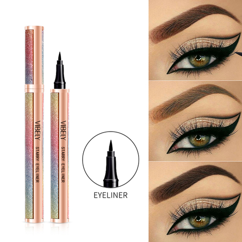 Eyeliner noir étanche à séchage rapide, 1 pièce, liquide étoilé, longue durée, Anti-taches, Anti-transpiration, outils de maquillage ► Photo 1/6