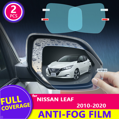 Film de rétroviseur Anti-brouillard accessoires de voiture | Pour Nissan Leaf 2010-2022 (ZE0 ZE1) 2017 2022, couverture complète de rétroviseur, accessoires de voiture ► Photo 1/6