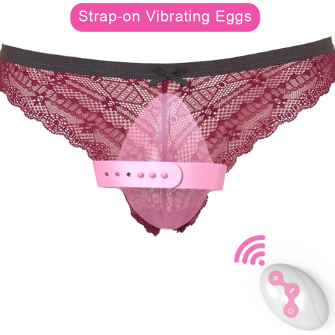 Stimulateur clitoridien érotique sans fil pour femme, vibrateur de culotte à bretelles, télécommande, jouets sexuels pour adultes ► Photo 1/6