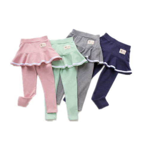 Filles pantalons enfants Leggings 3-7Y enfants vêtements printemps automne coton Leggings bébé fille jupe-pantalon haute qualité 7096 09 ► Photo 1/4