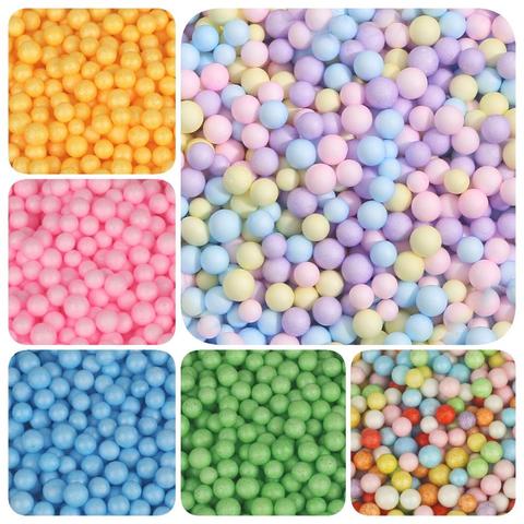 Boules de mousse multicolores de 2-4mm/5-10mm, petites perles de remplissage en polystyrène, bricolage-même, décoration pour fête de mariage et noël ► Photo 1/6