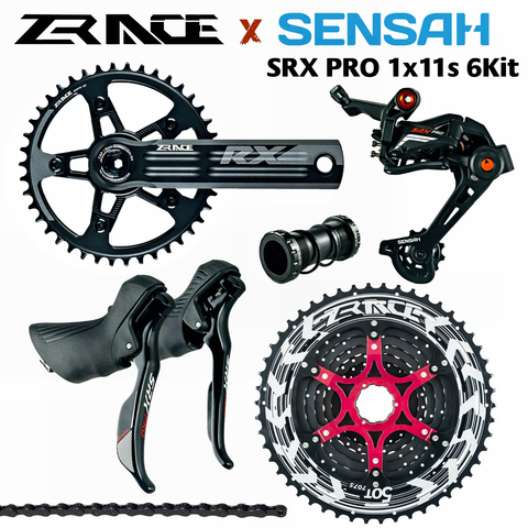 SENSAH SRX PRO 1x11 vitesses, groupe route 11 s, manette de vitesse R/L + dérailleurs arrière + ZRACE ALPHA, gravier-vélos Cyclo-Cross ► Photo 1/6