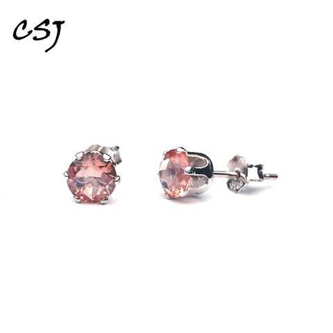 CSJ – boucles d'oreilles en Zultanite pour femmes, bijoux fins en pierre précieuse, couleur argent ou or, cadeau de fête de fiançailles ou de mariage ► Photo 1/6