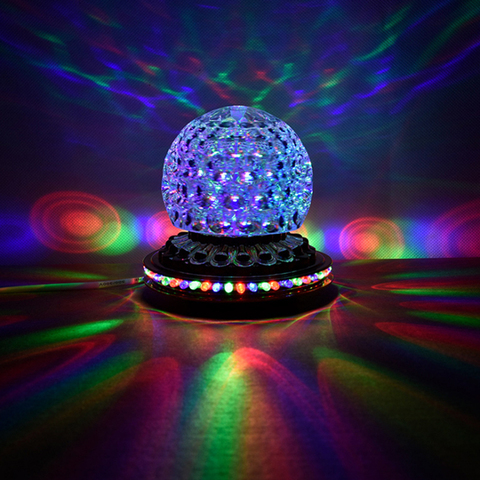 Noël ktv fête éclairage de scène DJ Disco effet lumière Mini rotatif coloré LED lumière de scène maison cristal stroboscope boule magique ► Photo 1/6