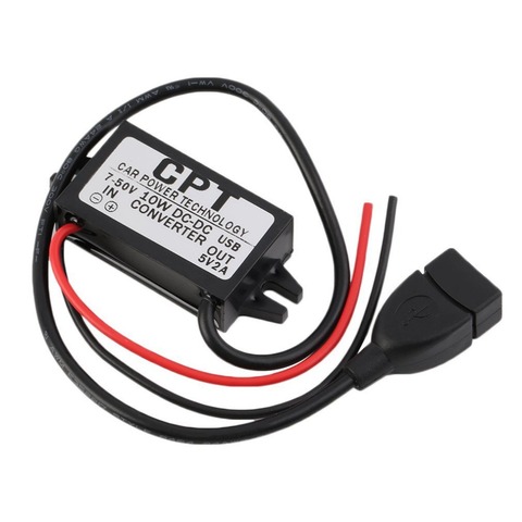 DC 7-50V à 5V 2A USB femelle abaisseur convertisseur régulateur étanche pour voiture avec surcharge sur protection basse tension ► Photo 1/5