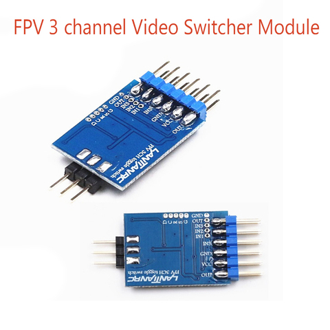 Module de commutation vidéo à 3 canaux, 1 pièce, unité de commutation vidéo à 3 voies, caméra FPV pour Drones Multicopter 5.8G, émetteur et caméra FPV ► Photo 1/6