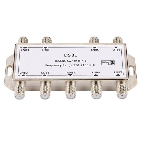 DS81 8 en 1 Signal Satellite commutateur DiSEqC récepteur LNB Multiswitch robuste Zinc moulé sous pression chromé traité ► Photo 1/6