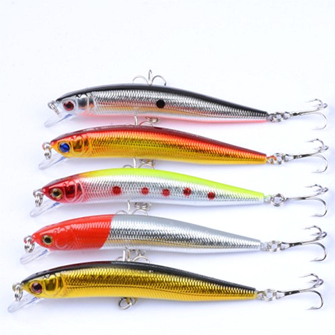 5 pièces Minnow babioles ensemble de Wobbler pour brochet poisson dur artificiel appâts de pêche leurre accessoires s'attaquer à la traîne basse ► Photo 1/6