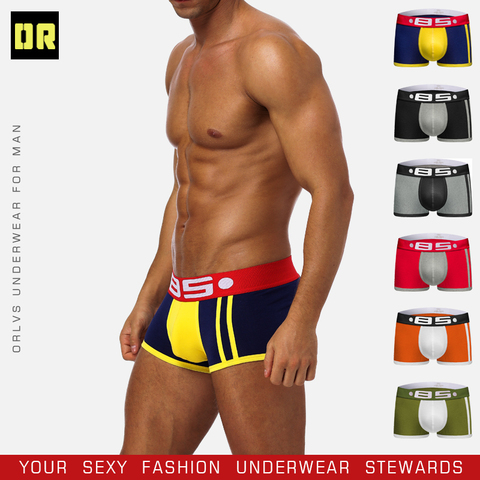Boxer en coton, 5 couleurs, ensemble culotte confortable pour homme, Boxer Gay Sexy, livraison gratuite ► Photo 1/6