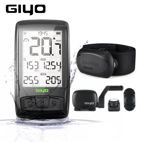 Giyo M4 ordinateur de vélo sans fil Bluetooth vélo compteur de vitesse capteur de vitesse et de Cadence étanche vélo ordinateur vélo odomètre ► Photo 1/6