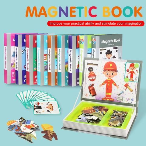 Coolplay enfants livre magnétique Intelligent 3D Puzzles puzzle jeu de formation du cerveau jouets éducatifs pour enfants cadeau gratuit jouet de noël ► Photo 1/6