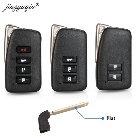 Jingyuqin-coque de clé télécommande à 2/3/4 boutons, coque de remplacement pour Lexus NX GS RX IS ES GX LX RC, 200, 250, 350 LS 450H, 300H ► Photo 1/6