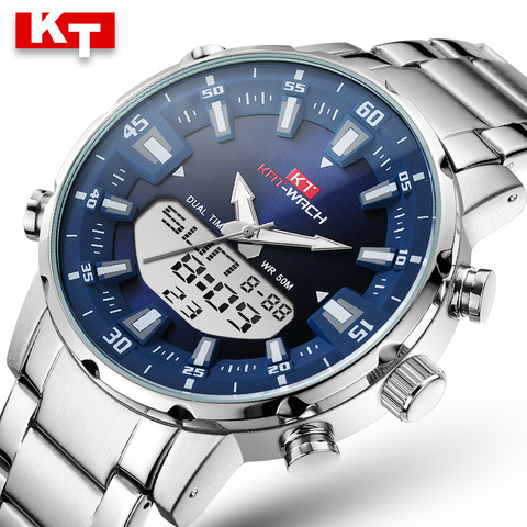 Escalade Sport étanche montres hommes lumineux double affichage alarme haut marque de luxe montre à Quartz en gros Relogio Masculino ► Photo 1/6