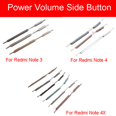 Bouton latéral de commande de Volume et marche/arrêt, pièces de rechange pour Xiaomi Redmi Hongmi Note 3 4 4X Pro ► Photo 1/6