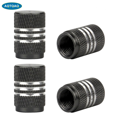 Bouchons de Valve de pneu en Aluminium, anti-poussière pour voiture, 4 pièces/lot ► Photo 1/6