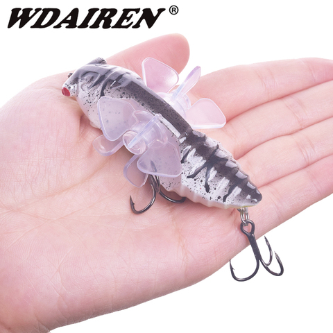 Pièces dur artificiel pour la pêche en surface, leurre pour attraper des poissons, matériel pour pêcher des poissons comme les bars ou les brochets, avec Wobbler, Crankbaits, 7.5cm, 15.5g, 1 pièce ► Photo 1/6