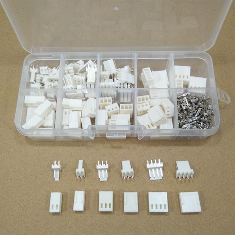 Kit d'adaptateur de connecteurs à Angle droit en boîte, 50 jeux KF2510 2p 3p 4p, borne/boîtier/broche à pas de 2.54mm ► Photo 1/3