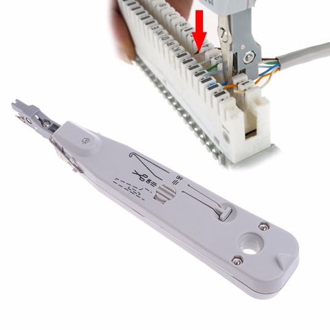 Réseau professionnel poinçon vers le bas trousse à outils câble de téléphone RJ11 RJ45 cutter tableau de connexions outil électricien fil câble accessoires ► Photo 1/6