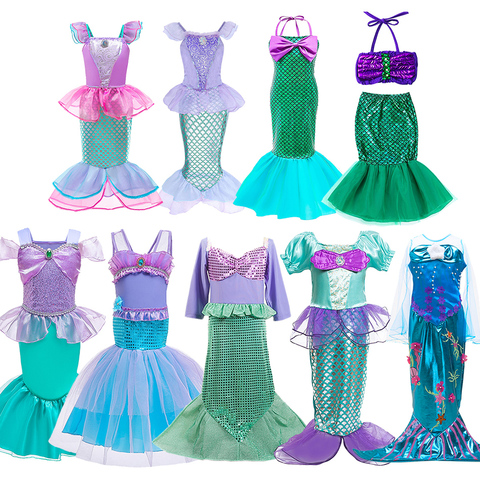 Filles petite sirène déguisement tenue enfants Halloween princesse Costume enfants Ariel fille vêtements pour carnaval robe de fée ► Photo 1/6