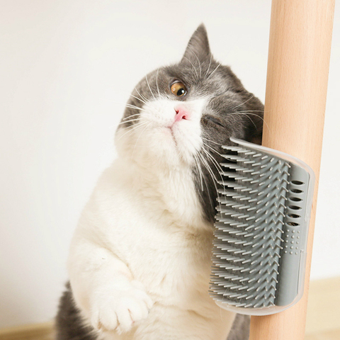 Peigne pour animaux de compagnie amovible chat coin gratter brosse à frotter épilation pour animaux de compagnie peigne de Massage toilettage pour animaux de compagnie fournitures de nettoyage ► Photo 1/1