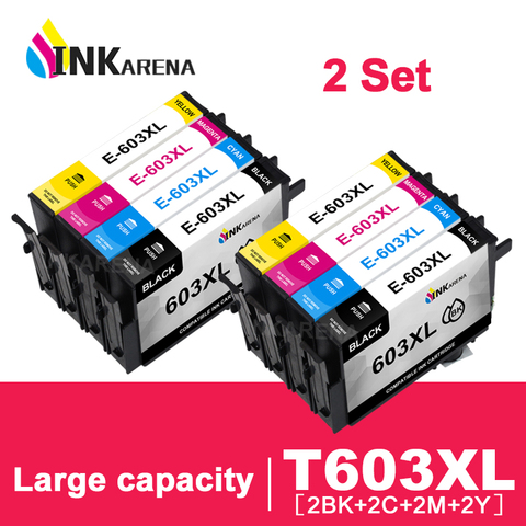 603xl T603 E603 603 XL Remplacer pour Epson Cartouche D'encre pour Imprimante Epson XP2100 XP2105 XP3100 WF-2830 XP4100 XP4105 WF-2835 ► Photo 1/6