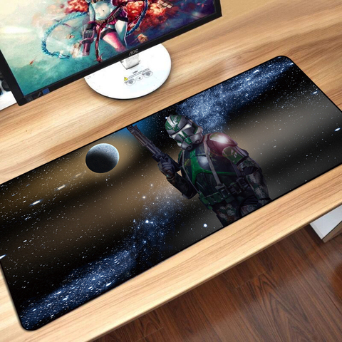 Pour Star Wars jeu clavier tapis de souris grand 80x30cm ordinateur tapis de souris caoutchouc verrouillage bord bureau tapis Anti-silp cadeau pour garçons hommes ► Photo 1/6