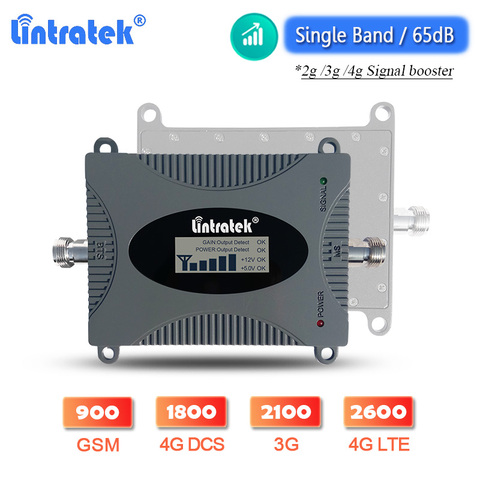 Lintratek 900 GSM 2G 3G 4G amplificateur de Signal DCS 1800 bande 7 LTE 2600 répéteur de téléphone portable à bande unique WCDMA 2100 amplificateur cellulaire ► Photo 1/6