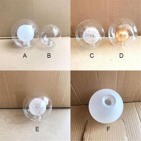 G9 abat-jour en verre D8/10/12/15/20cm Globe 2cm ajusteur ouverture abat-jour de remplacement pour Lusture suspension, accessoire blanc clair ► Photo 1/6