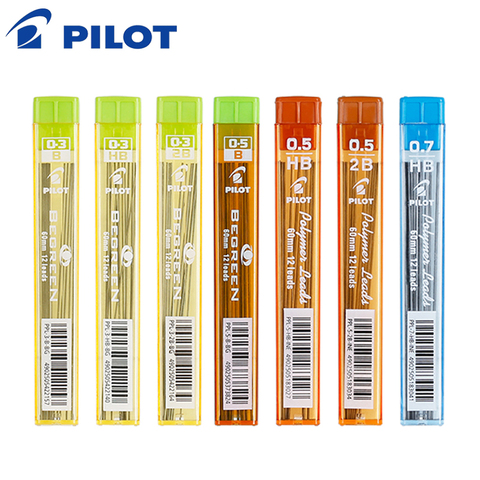 Recharges de crayon mécanique en plomb polymère, 8 pièces, 0.3mm/0.5mm/0.7mm 60mm 2B/HB/5/7 ► Photo 1/6