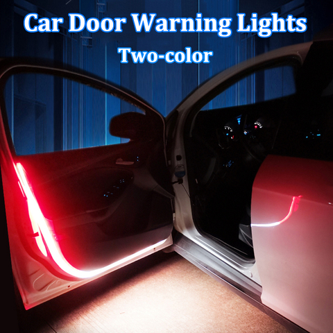 4 bandes lumineuses de décoration de porte de voiture, lumière clignotante de sécurité 12V LED, avertissement d'ouverture, bande de lampe LED étanche ► Photo 1/6