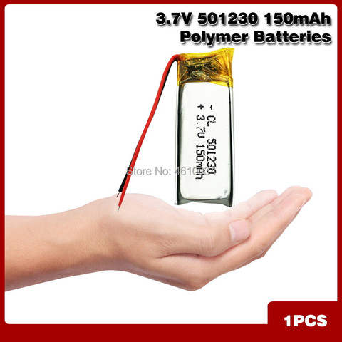 Batterie li-po Rechargeable 3.7V 150mAh 501230 Lithium polymère, pour bricolage Mp3 GPS bluetooth casque d'écoute ► Photo 1/6