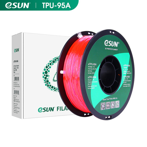 Filament Flexible d'esun de TPU 1.75mm, Filament d'imprimante de TPU 95A 3D 1KG 2.2 livres matériel d'impression de la bobine 3D pour des imprimantes 3D et le stylo 3D ► Photo 1/5