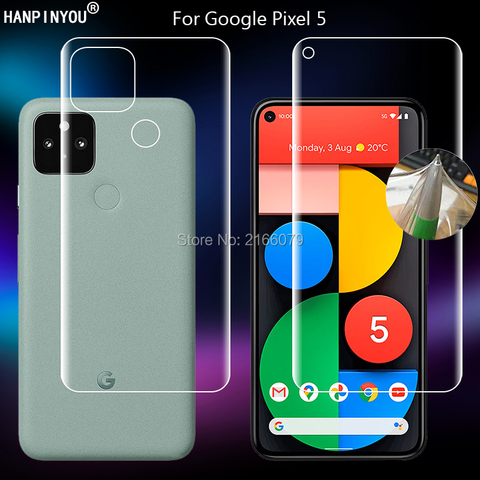 Pour Google Pixel 5 4a 5G GTT9Q clair TPU/mat anti-empreintes digitales Hydrogel couverture complète Film de protection d'écran souple ► Photo 1/6