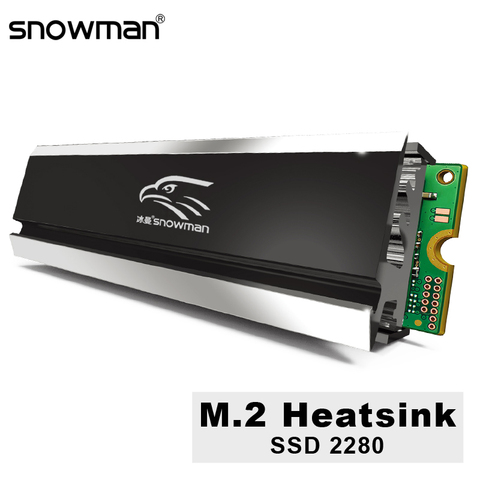 Bonhomme de neige M.2 SSD dissipateur thermique refroidisseur 2280 disque dur à semi-conducteurs radiateur M2 NGFF PCI-E NVME aluminium Double face coussin thermique de refroidissement ► Photo 1/6