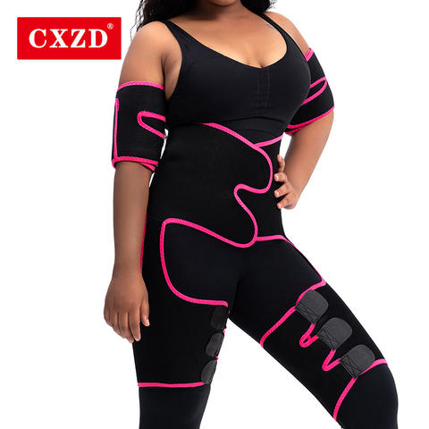 CXZD 2022 nouveau néoprène Sauna taille formateur Corset trois-en-un sport abdomen ceinture cuisse tondeuse formant entraînement Fitness ► Photo 1/6