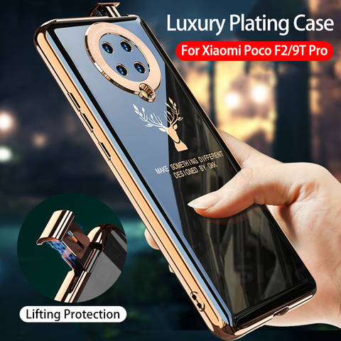 GKK étui d'origine pour Xiaomi Redmi K20 K30 9T Poco F2 Pro luxe placage caméra Protection couverture souple pour Xiaomi Poco F2 pro ► Photo 1/6