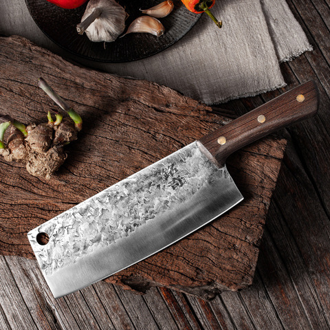 Couteau de cuisine CHUN, couteau de cuisine, pour forge à la main, viande, légumes tranchés, couteaux traditionnels pour sauver le travail, Nakiri Cleaver ► Photo 1/5