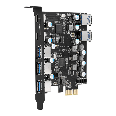 Carte d'extension pcie vers USB 3.0 Type C (2), carte d'extension PCI Express de Type A (5), avec 2 connecteurs USB 3.0 internes, pour Windows Mac Pro ► Photo 1/6