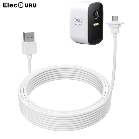 Câble de caméra Eufy 2C/2C Pro 30ft/9m câble de charge étanche cordon d'alimentation pour Eufy 2C/2C Pro, accessoires de caméra Eufy ► Photo 1/1